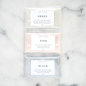 B L A C K Facial Cleansing Grains, Soap Free Mild Cleanser, Gentle Exfoliating, Detox Mask image 2