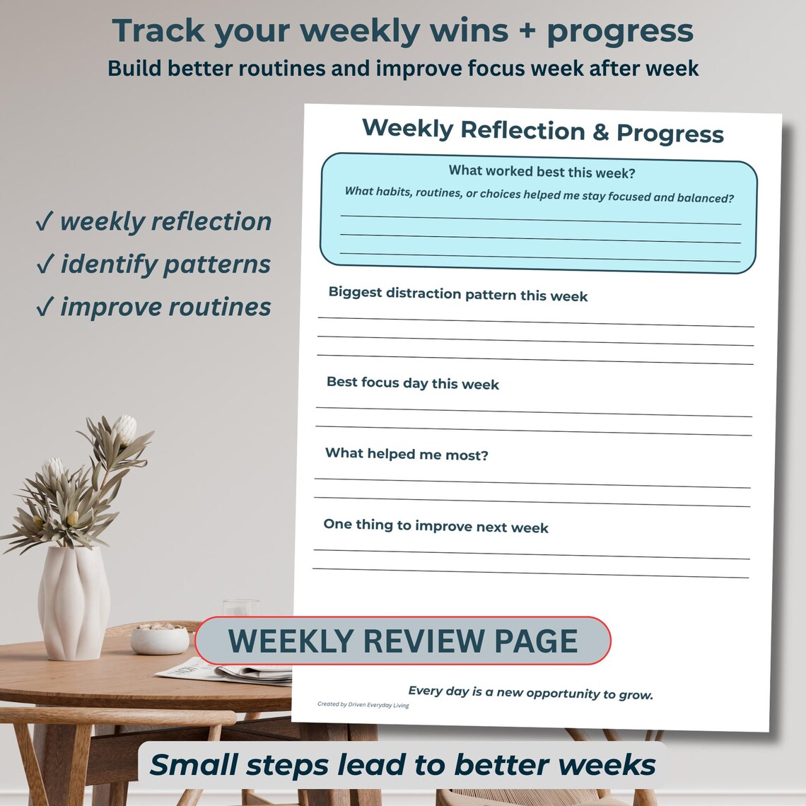 ADHD Focus Wellness Tracker Printable | Daily Focus Planner PDF | Mood ...