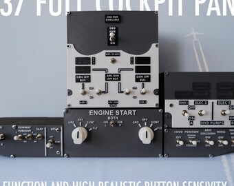 B737 フライトシミュレーター オーバーヘッドパネル: MSFS、X-Plane