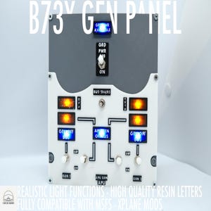 B737 Electrical Panel with Display for Flight Simulator, Boeing 737 Home Cockpit, MSFS & X-Plane, PMDG, Flight Sim Gear