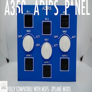 A350 ADIRS Panel for Flight Simulator, Airbus A350 Home Cockpit, MSFS & X-Plane Switch Box, P3D, Flight Sim Gear, Overhead