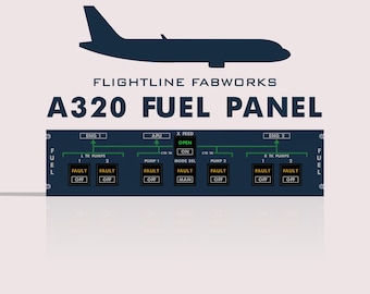 Panel de bombas de combustible del A320, vista superior del simulador de vuelo, botones LED funcionales, pieza modular de cabina