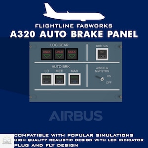 A320 Auto Brake Panel, Pro-Series for Flight Sim | High-Fidelity Cockpit Part for MSFS & Fenix A320 | Plug and Play MobiFlight Module