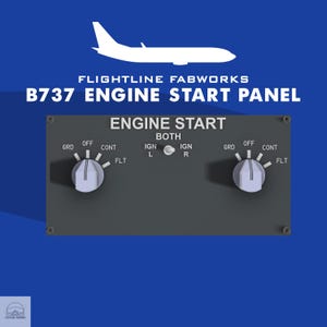 B737 Engine Start Panel for Flight Simulator, Boeing 737 Home Cockpit, MSFS & X-Plane Switch Box, PMDG, Flight Sim Gear