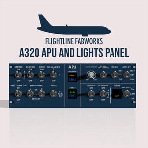 Panel de luces y APU del A320, simulador de vuelo, botones LED funcionales, compatible con Fenix FBW