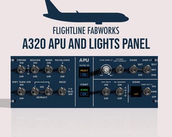 Panel de luces y APU del A320, simulador de vuelo, botones LED funcionales, compatible con Fenix FBW