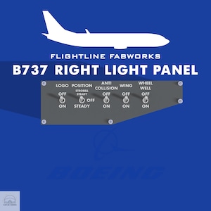 B737 Light Panel for Flight Simulator, Boeing 737 Home Cockpit, MSFS & X-Plane Switch Box, PMDG, Flight Sim Gear, Overhead