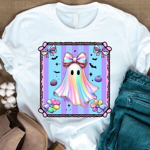 Preppy Halloween Ghost Png, Cute Boo Ghost Coquette Png, Floral Spooky Season Png, Girly Halloween Shirt Design, Spooky Pumpkin Sublimation