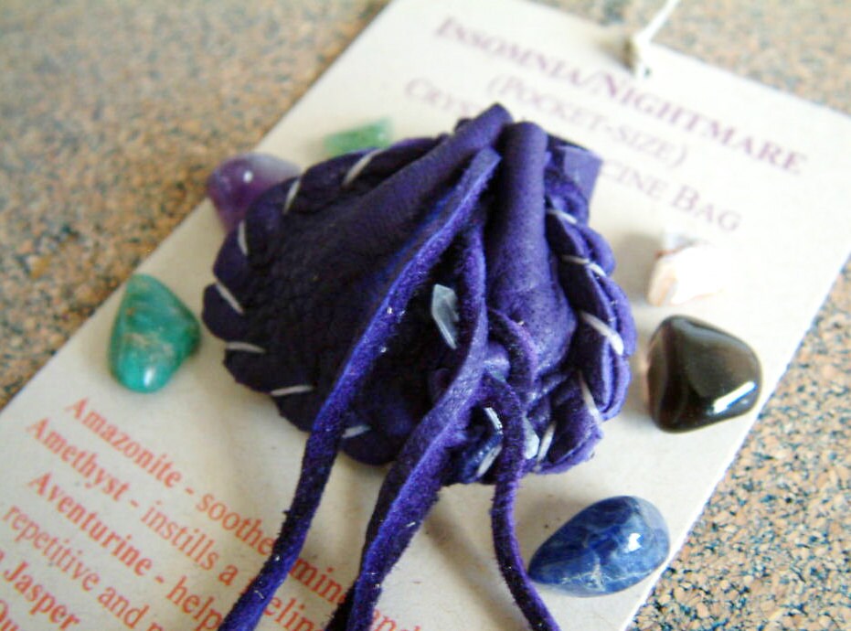Insomnia/Nightmare pocket-size Crystal Medicine Bag