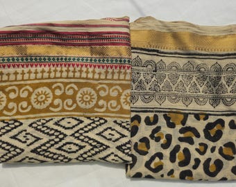 Hand Block Print Cotton Sarong, Indian Beach Wrap Pareo, Boho Cover Up, Summer Scarf