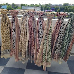 Lot Of Handmade Block Print Cotton Sarong: Indian Beach Wrap Scarf