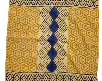 Hand Block Print Bandana aus Baumwolle: Boho Halstuch, Bio-Farben