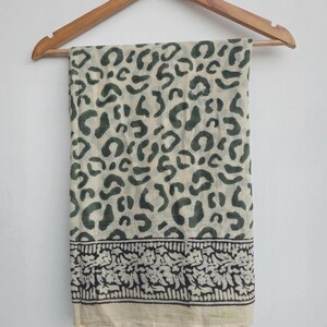 Hand Block Printed Cotton Sarong: Indian Beach Wrap Shawl