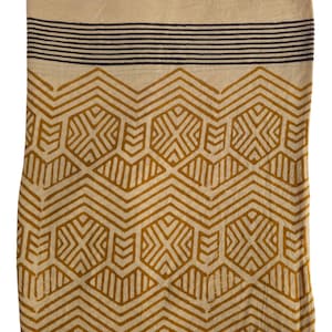 Handmade Indian Block Print Cotton Sarong: Beach Wrap Pareo