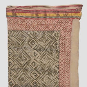 Hand Block Printed Zari Cotton Sarong, Beach Wrap Pareo, Long Scarf, Large Sarong, Cover up, Soft Fabric Scarf, Fashion Shawl Beach Sarong,