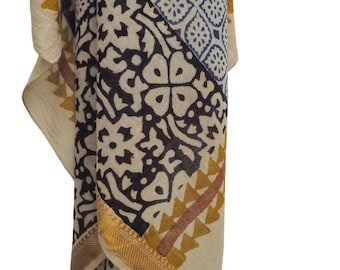 Indian Block Print Cotton Sarong: Beach Wrap, Scarf, Pareo