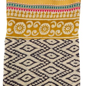 Handgemachter Sarong aus Baumwolle mit Blockprint-Muster: Indischer Strandtuch, Schal