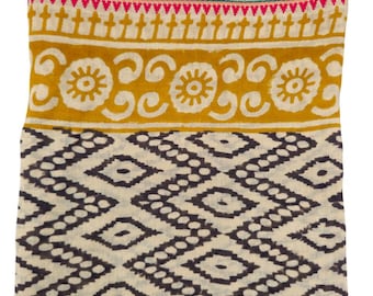 Handmade Block Print Cotton Sarong: Indian Beach Wrap, Scarf