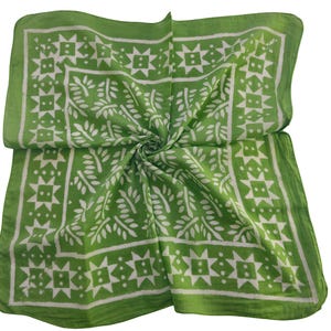 Hand Block Gedruckt Baumwolle Bandana: Boho Halstuch, Bio-Farben
