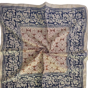 Hand Block Gedruckt Baumwolle Bandana: Boho Halstuch, Bio-Farben