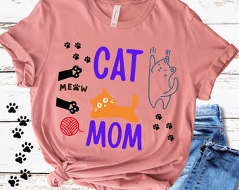 Funny Cat Mom Shirt | Cat Mama Gift for Lovers