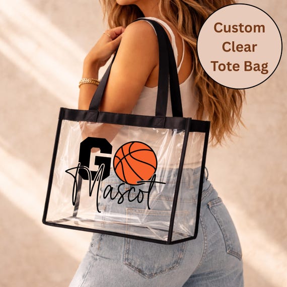 Clear Stadium Bag Basketball Design Team Customization Venue Approved Security Policy Compliant Purse Transparent Material See Through Game