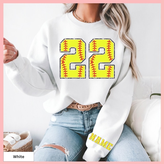 Softball Sweatshirt,Custom Number And Name Hoodie,Personalized Softball Tshirt,Softball Mom Hoodie,Softball Team,Sport Lover Sweater