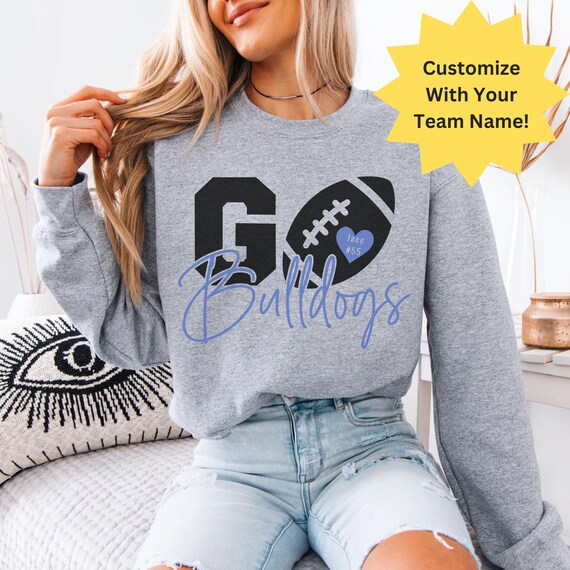Football Mom Sweatshirt Gameday Football Gameday Shirt Team Spirit Gift For Mom Football Shirt Design Custom Player Number Heart Graphic