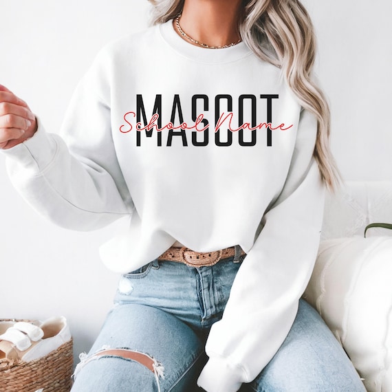 Sport Mom Sweatshirt Custom Mascot Name Sweatshirt Custom School Mascot Hoodie School Spirit Shirts Team Mascot Personalized School Name