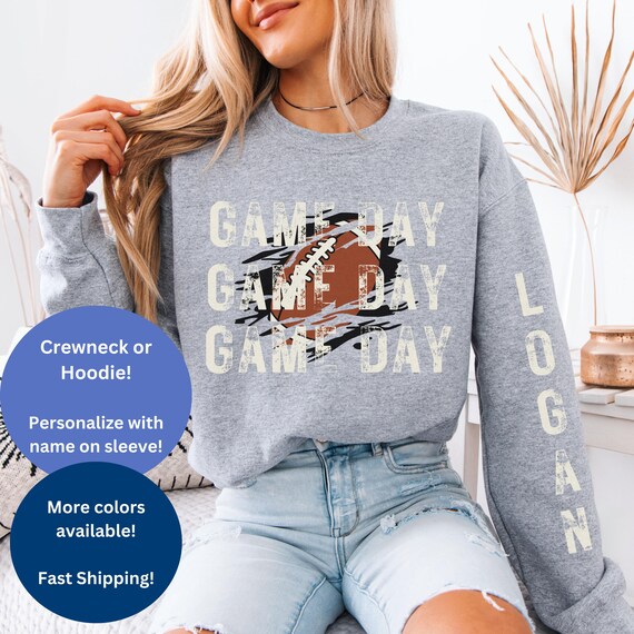 Game Day Football Sweatshirt Personalized football sweatshirt Gift for sport mom gift for sports dad Football Gameday attire Football mama