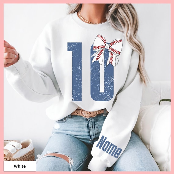 Name and Number Baseball Mom Shirt Game Day Baseball Sweatshirt Personalizedtee baseball sweatshirt Gift for sport mom highschool baseball