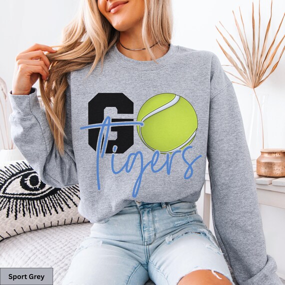 Custom Tennis Sweatshirt Mascot Shirt Personalized Tennis Sweater Custom School Mascot Sweatshirt Tennis Mom Shirt Matching tennis team