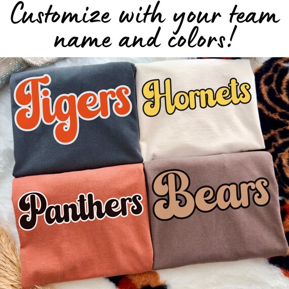 Comfort Colors® Custom School Mascot Cheers Shirt Custom Name Gifts For Back To School Custom Sports Tee Team Mascot Shirt School Logo Tee