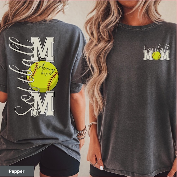 Softball Tournament Mom Shirt Softball name number shirt personalized tee Gameday Mama Shirt Game day giftshirt personalize softball