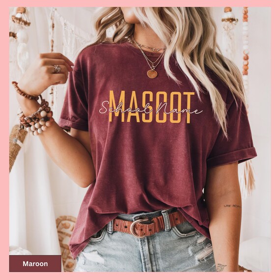 Custom Mascot T-shirt Shirt Team Design Mascot Apparel School Logo Tee Personalizedtee Game Day Spirit Wear Pride Rally Outfit Custom