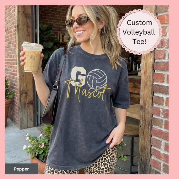Volleyball Mascot Shirts Custom Volleyball Shirt Tee Volleyball Mom Shirt Sport Mom Shirt Fan Volleyball Game Day Game Day Shirt