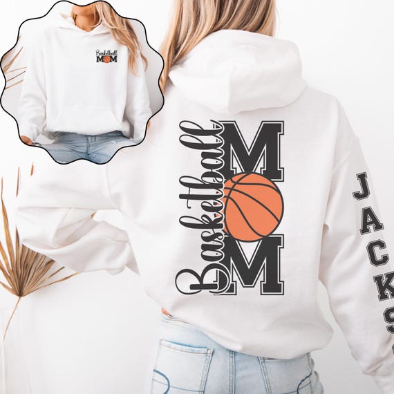 Trendy Basketball Mom Hoodie Custom Gameday Basketball Sweatshirt Personalized Design Team Supporter Personalizedtee Game Day gift for mom