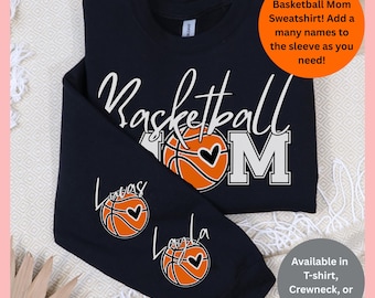 Custom Basketballmom Name Shirt, Gameday Basketball Mom Sweatshirt, Personalized Basketball Team Shirt, Mama Basketball Season