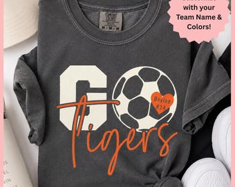 Custom Soccer Mom Shirt Game Day Shirt Soccer Team Spirit Wear Custom Jersey Number Soccer Soccer Mama Shirt Personalized Team Gear Gift