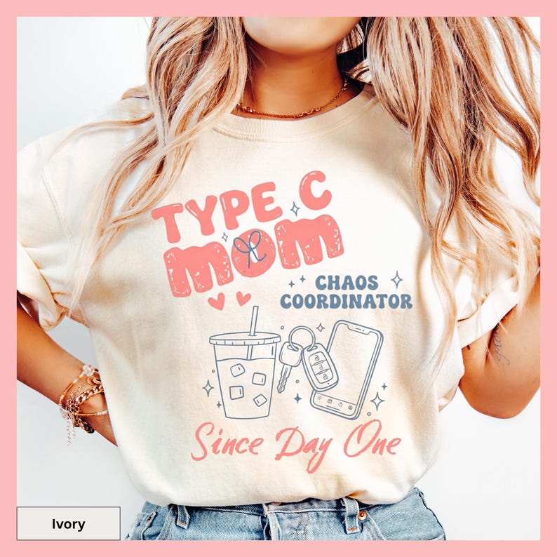 Show off your Mommin vibes with this Tired Moms Club Tee Type C Mom Shirt Chaos Coordinator Shirt Funny Mom Life Tee a must have gift for mom life apparel daily wear humorous tshirt created for busy moms who manage it all with humor featuring a comfortable breathable feel perfect for daily errands school drop offs sports events and relaxed weekends