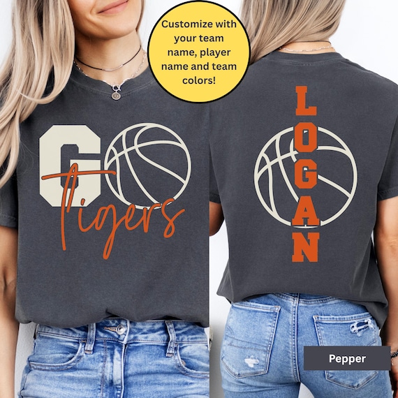 Basketball Team Shirt Personalizedtee Custom Player Tee Cotton Athletic Team Graphic Shirt Design Game Day Giftshirts Basketball Uniform Top