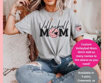 Volleyball Mom Shirt Team Mom Apparel Game Day Match Outfit Sports Fan Spirit Wear Player Support Parent Hoodie Tshirt Crewneck