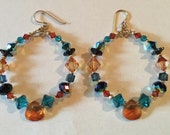 Swarovski Crystal Hoop Pierced Earrings Sedona