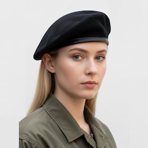 Sivi ウール パリジャンベレー帽 - チェ・ゲバラにインスパイアされたアーミースタイル フレンチベレー帽