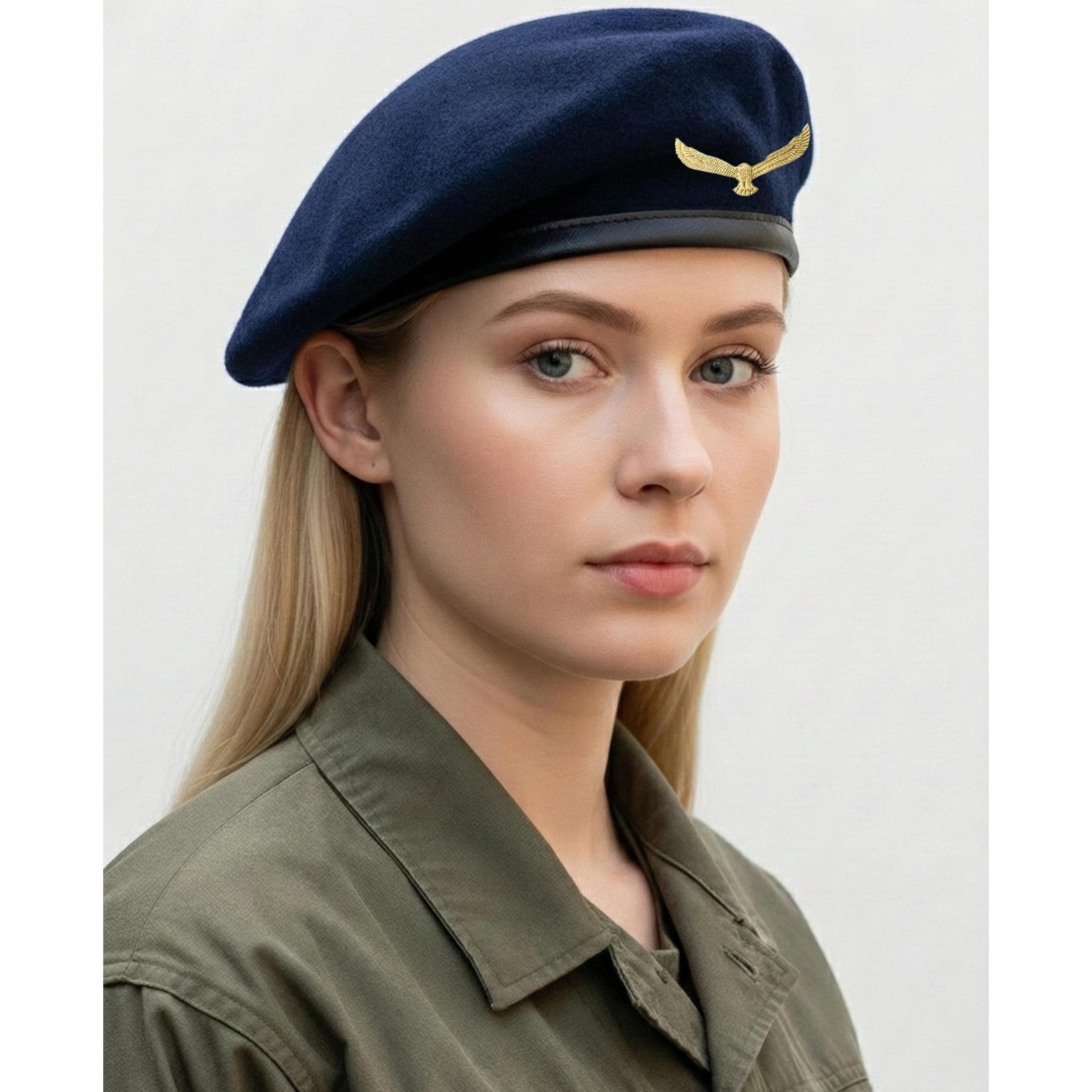 1688 Che Guevara-inspired Woolen French Beret With A Metal Eagle Badge, Sivi Wool French Beret With Metal Star - Che Guevara  main image 2