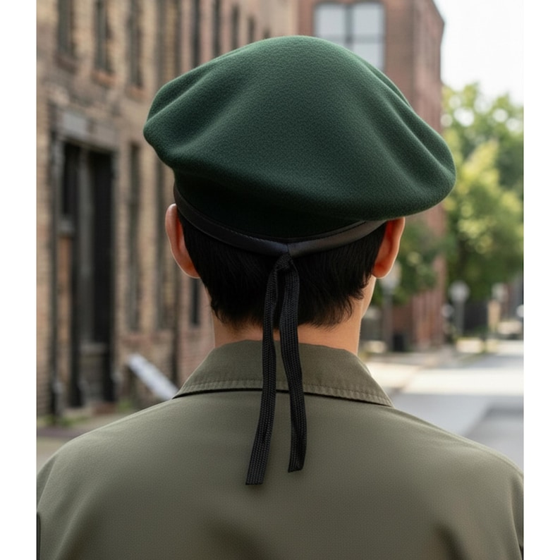Sivi Wool Parisian Beret - Che Guevara Inspired Army Style French Beret image 9