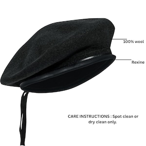 Sivi Wool Parisian Beret - Che Guevara Inspired Army Style French Beret image 19