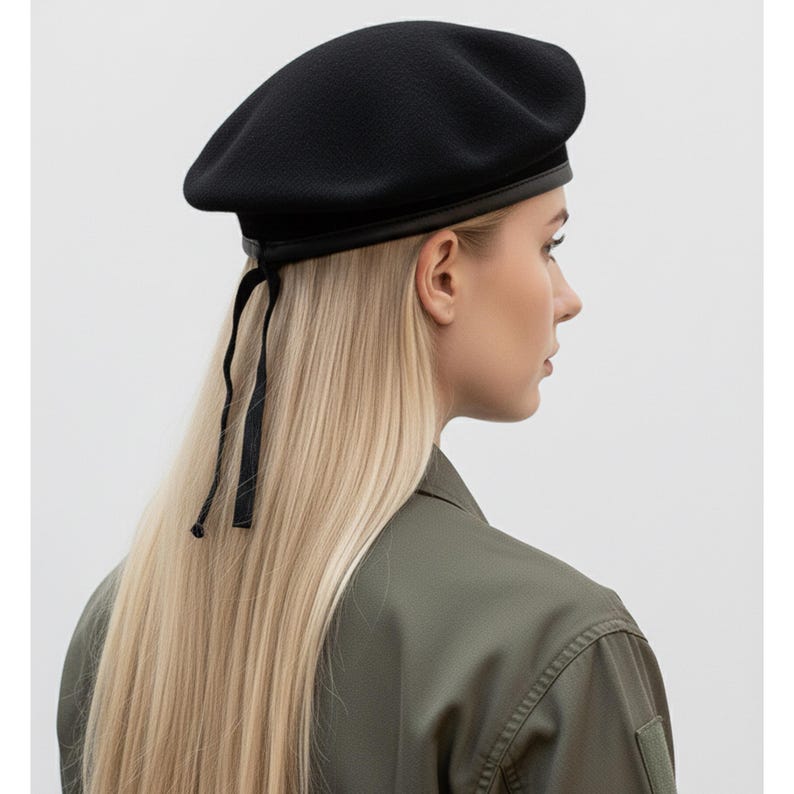 Sivi Wool Parisian Beret - Che Guevara Inspired Army Style French Beret image 16