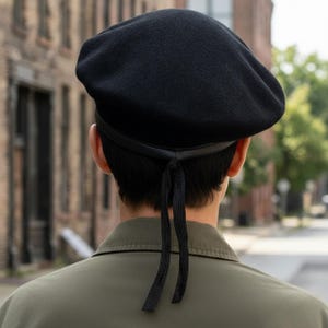 Sivi Wool Parisian Beret - Che Guevara Inspired Army Style French Beret image 14