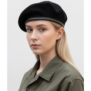 Sivi Wool Parisian Beret - Che Guevara Inspired Army Style French Beret image 15